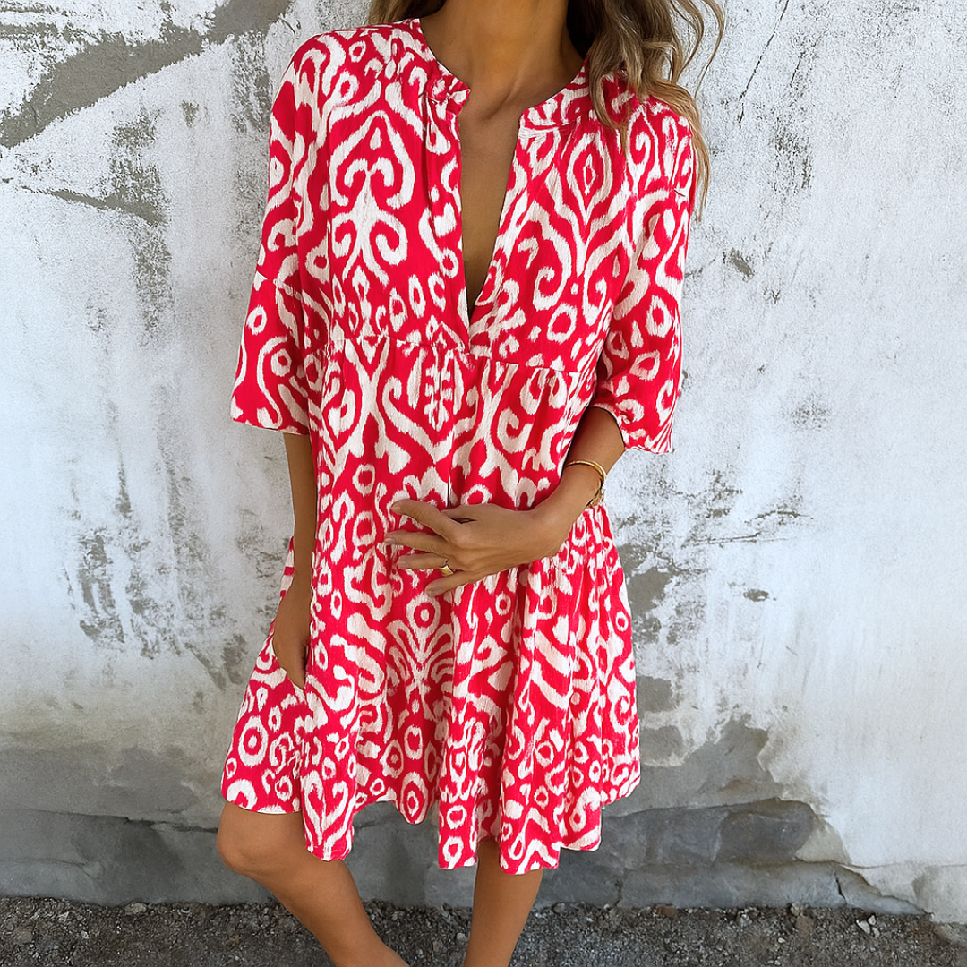 Kaia | Elegantti mekko V-pääntiellä