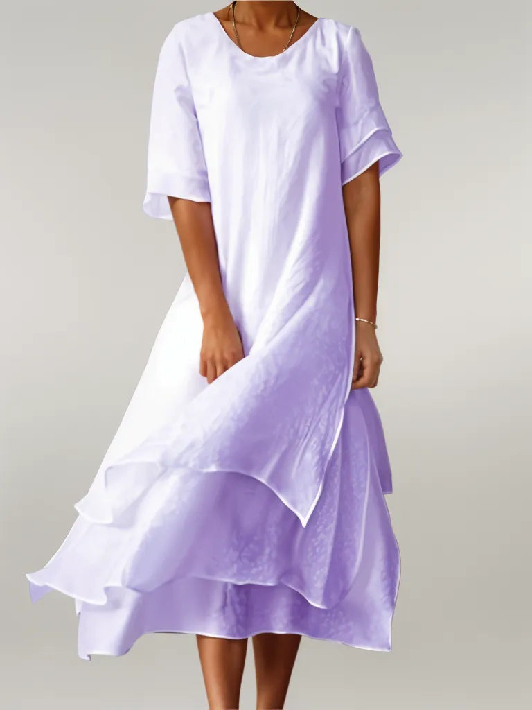 Eloise| Elegantti Pitkä Mekko Puuvillasta