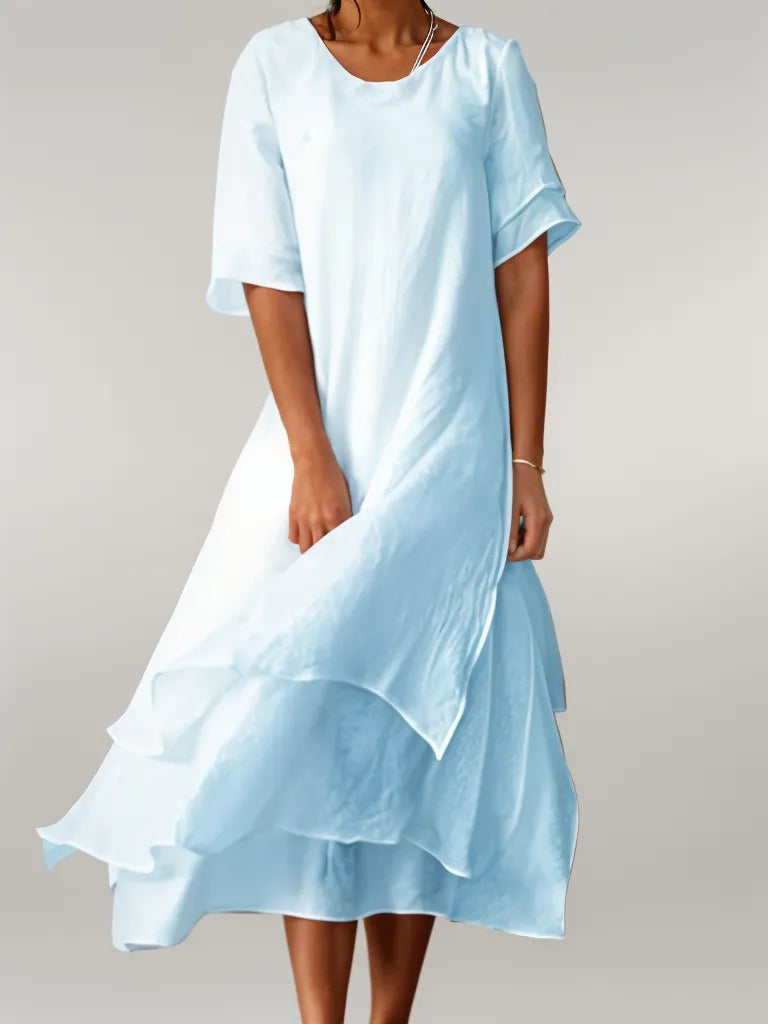 Eloise| Elegantti Pitkä Mekko Puuvillasta