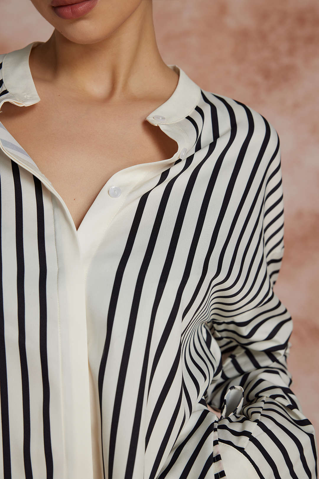 Solveig | Stripe Print Pitkähiha Shirt