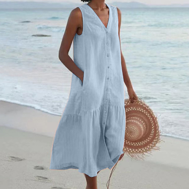 Maria | Olkaimeton midimekko napilla