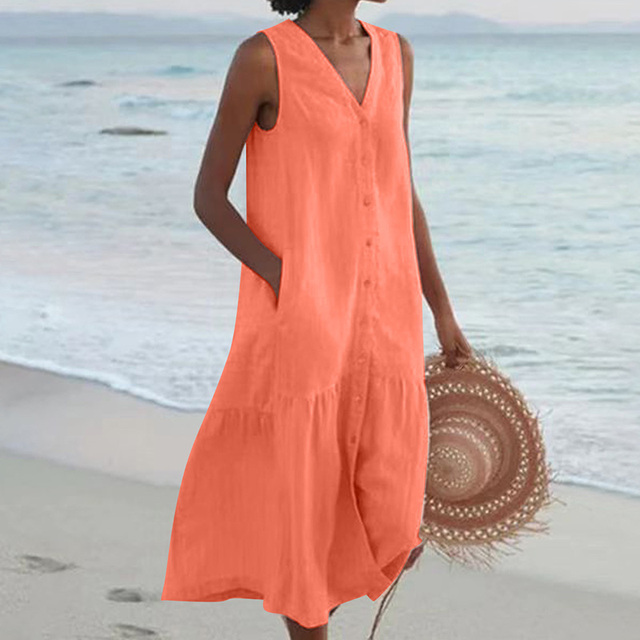 Maria | Olkaimeton midimekko napilla