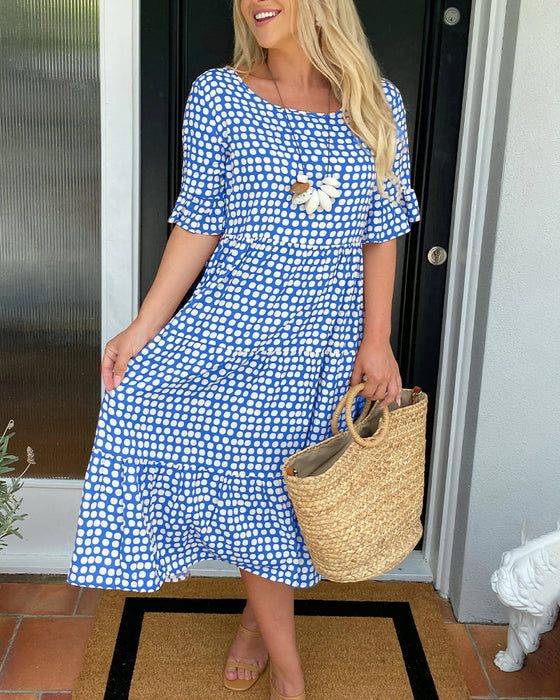 Juna | Retrotyylinen kevyt midi-mekko