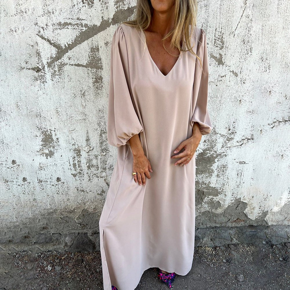 Perle | Boho Pitkä Mekko Taskuilla